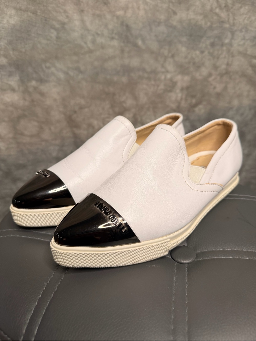 Miu Miu White Slip-On Women’s Sneakers EU 36